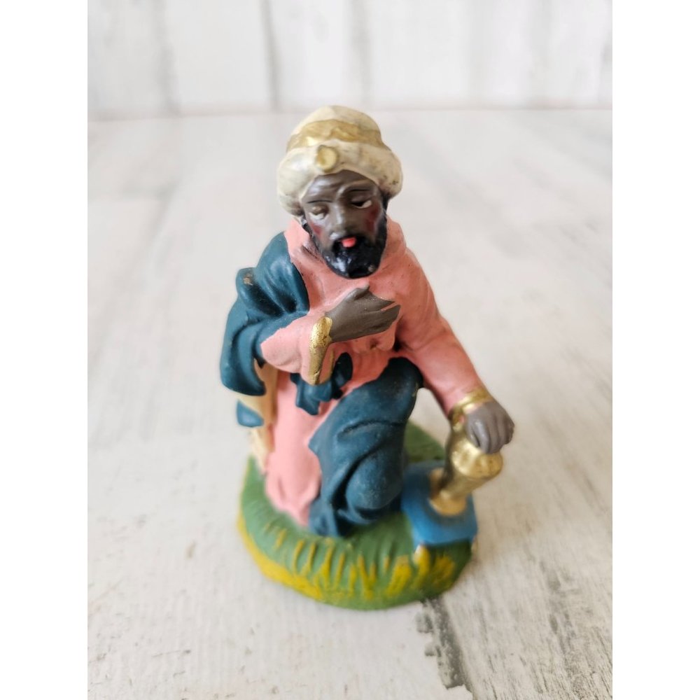 Vintage Italian? Wiseman Nativity incense village decor religious